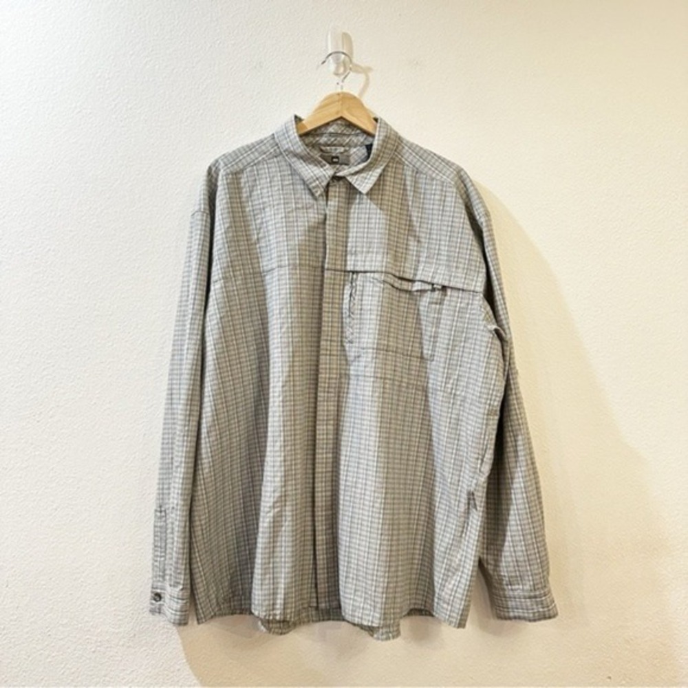 REI Men's Plaid Long Sleeve UPF 50 Performance Outdoor Button Down Shirt Size XL